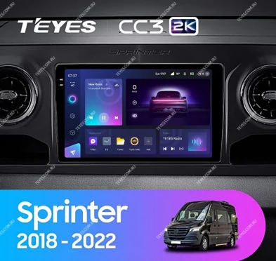 Штатная магнитола Teyes CC3 2K 6/128 Mercedes-Benz Sprinter (2018-2022) F1