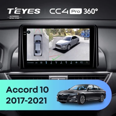 Штатная магнитола Teyes CC4 Pro 360 8/128 Honda Accord 10 CV (2017-2021) Тип-A