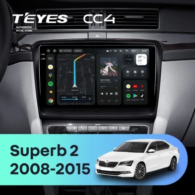 Штатная магнитола Teyes CC4 6/64 Skoda Superb 2 B6 (2008-2015)