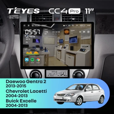 Штатная магнитола Teyes CC4 Pro 12/256 Chevrolet Lacetti J200 (2004-2013) F1 (11")