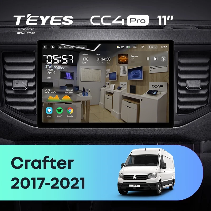 Штатная магнитола Teyes CC4 Pro 8/128 Volkswagen Crafter (2017-2021) (11")