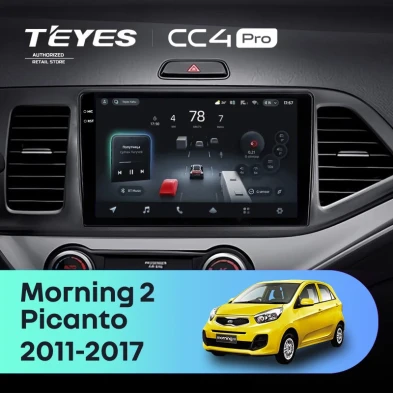 Штатная магнитола Teyes CC4 Pro 8/128 Kia Picanto (2011-2017)