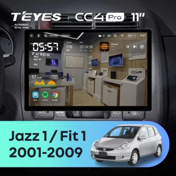 Штатная магнитола Teyes CC4 Pro 12/256 Honda Jazz 1 (2001-2009) (11")
