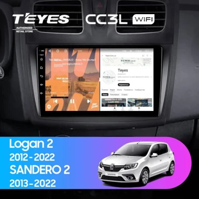 Штатная магнитола Teyes CC3L WiFi 2/32 Renault Logan 2 (2012-2022) F1