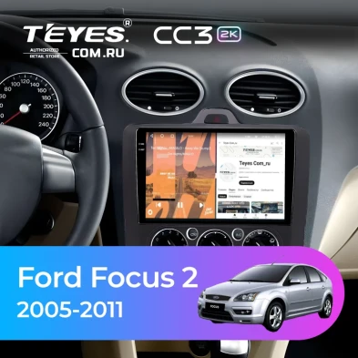 Штатная магнитола Teyes CC3 2K 360 6/128 Ford Focus 2 (2004-2011) (черная) F1