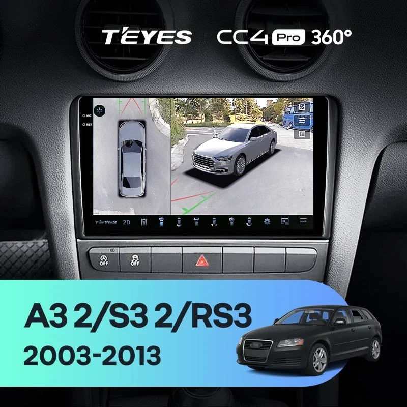 Штатная магнитола Teyes CC4 Pro 360 12/256 Audi RS3 1 (2011-2012)