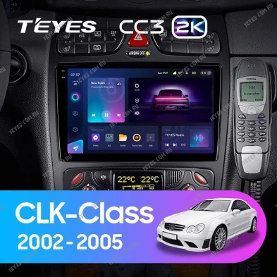 Штатная магнитола Teyes CC3 2K 4/64 Mercedes-Benz CLK-Class C209 A209 (2002-2005) F2