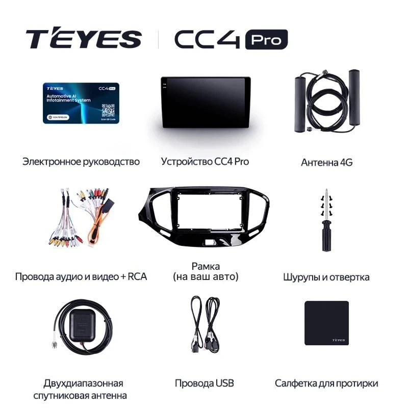 Штатная магнитола Teyes CC4 Pro 12/256 Honda Stream 1 (2000-2006) F1