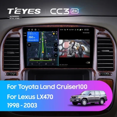 Штатная магнитола Teyes CC3 2K 4/32 Lexus LX470 (1998-2003) F4