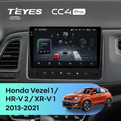 Штатная магнитола Teyes CC4 Pro 12/256 Honda Vezel 1 (2013-2021) F2 с кнопками
