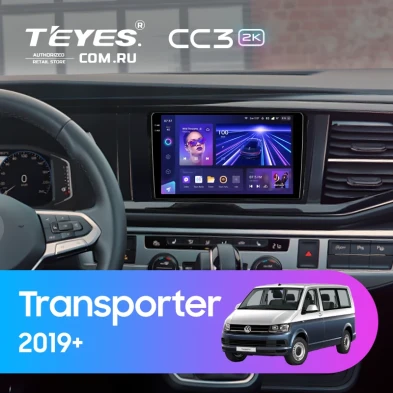 Штатная магнитола Teyes CC3 2K 4/32 Volkswagen Transporter (T6) 2019+