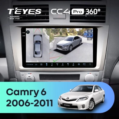 Штатная магнитола Teyes CC4 Pro 360 8/128 Toyota Camry 6 XV 40 (2006-2011) F1