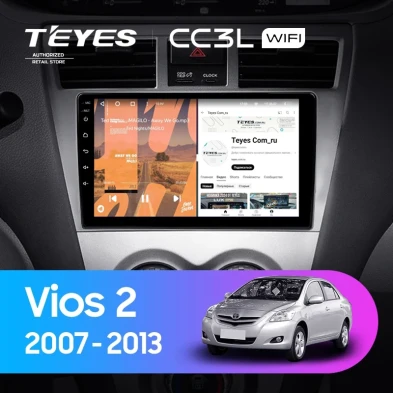 Штатная магнитола Teyes CC3L WiFi 2/32 Toyota Vios 2 (2007-2013)