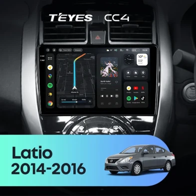 Штатная магнитола Teyes CC4 6/64 Nissan Latio N17 (2014-2016) Правый руль