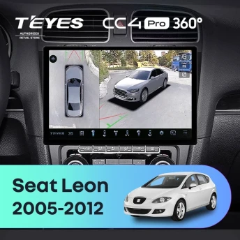 Штатная магнитола Teyes CC4 Pro 360 12/256 Seat Leon (2005-2012) (11")