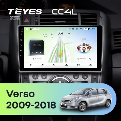 Штатная магнитола Teyes CC4L 6/64 Toyota Verso R20 (2009-2018) F1
