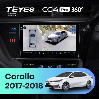 Штатная магнитола Teyes CC4 Pro 360 8/128 Toyota Corolla (2017-2018) Тип-A