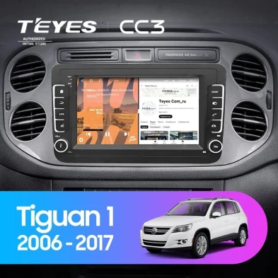 Штатная магнитола Teyes CC3 4/32 Volkswagen Tiguan 1 (2006-2017) (с кнопками) 7"