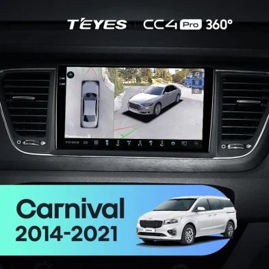 Штатная магнитола Teyes CC4 Pro 360 12/256 Kia Carnival 3 YP (2014-2021) F2 Тип-B