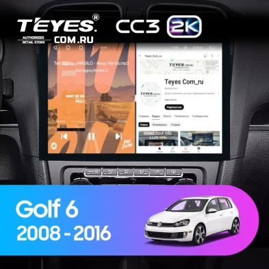 Штатная магнитола Teyes CC3 2K 360 6/128 Volkswagen Golf 6 (2008-2016) (13")