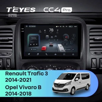 Штатная магнитола Teyes CC4 Pro 12/256 Opel Vivaro B (2014-2018)