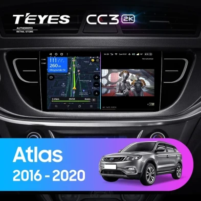 Штатная магнитола Teyes CC3 2K 6/128 Geely Atlas NL-3 (2016-2020)
