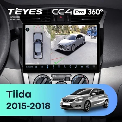 Штатная магнитола Teyes CC4 Pro 360 12/256 Nissan Tiida C13 (2015-2018) (11")