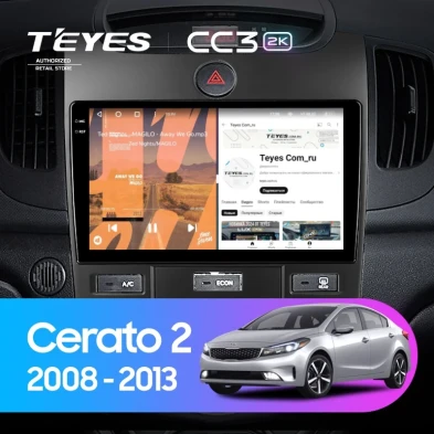 Штатная магнитола Teyes CC3 2K 4/32 Kia Cerato 2 TD (2008-2013) F3