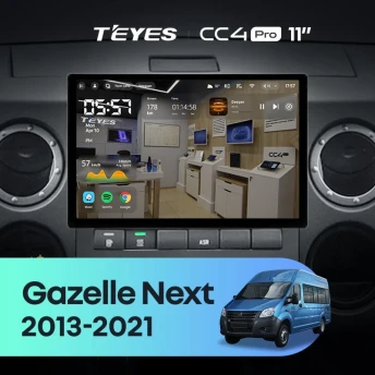 Штатная магнитола Teyes CC4 Pro 12/256 для GAZ Gazelle Next (2013-2021) F1 (11")