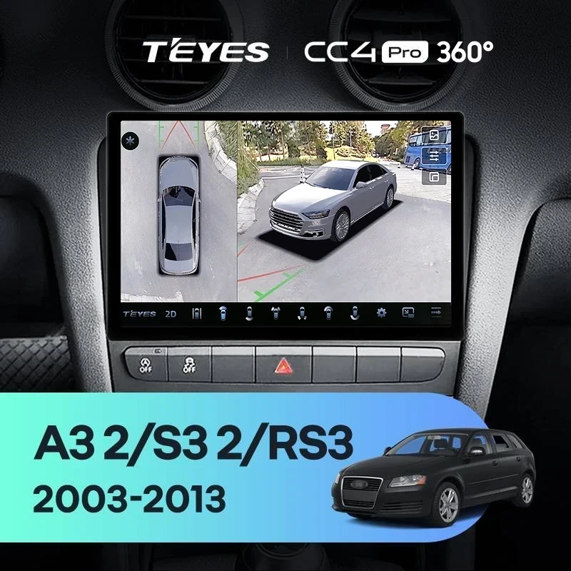 Штатная магнитола Teyes CC4 Pro 360 8/128 Audi RS3 1 (2011-2012) (11")