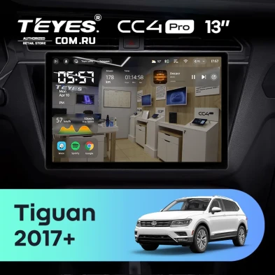 Штатная магнитола Teyes CC4 Pro 8/128 Volkswagen Tiguan 2017+ (13")