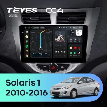 Штатная магнитола Teyes CC4 8/128 Hyundai Solaris 1 (2010-2016) F1