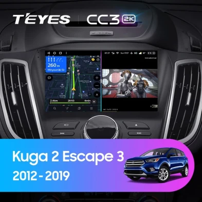 Штатная магнитола Teyes CC3 2K 4/32 Ford Escape 3 (2012-2019) Тип-B