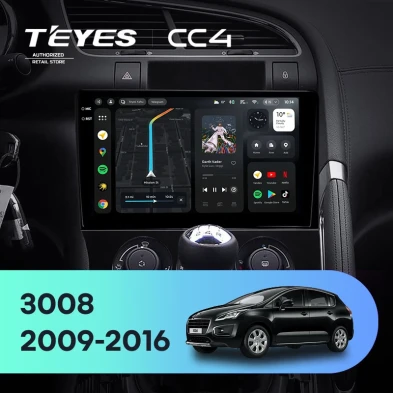 Штатная магнитола Teyes CC4 8/128 Peugeot 3008 1 (2009-2016) F2
