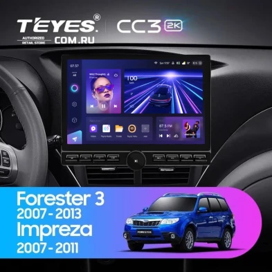 Штатная магнитола Teyes CC3 2K 6/128 Subaru Impreza GH GE (2007-2013) (13" с кнопками)