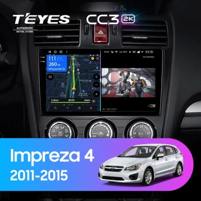 Штатная магнитола Teyes CC3 2K 4/64 Subaru Impreza 4 (2011-2015) Тип-A