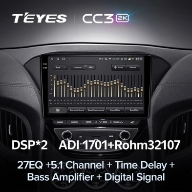 Штатная магнитола Teyes CC3 2K 360 6/128 Hyundai Rohens Coupe 2012+ F3