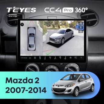 Штатная магнитола Teyes CC4 Pro 360 12/256 Mazda Demio DE (2007-2014) (13")