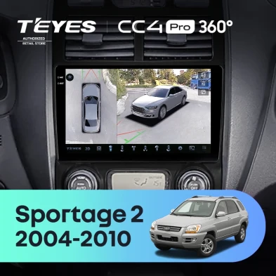 Штатная магнитола Teyes CC4 Pro 360 12/256 Kia Sportage 2 (2004-2010) F2