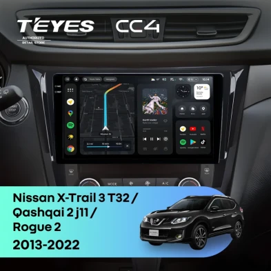 Штатная магнитола Teyes CC4 8/128 Nissan Rogue 2 (2013-2022) F3 Тип-AB
