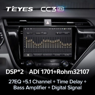 Штатная магнитола Teyes CC3 2K 360 6/128 Toyota Camry 8 XV 70 (2017-2020) F1