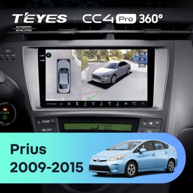 Штатная магнитола Teyes CC4 Pro 360 12/256 Toyota Prius 3 XW30 (2009-2015) F1 Правый руль