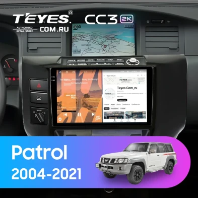 Штатная магнитола Teyes CC3 2K 4/32 Nissan Patrol V 5 Y61 (2004-2021) F3 (черный)