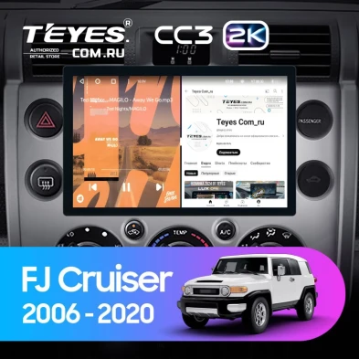 Штатная магнитола Teyes CC3 2K 6/128 Toyota FJ Cruiser J15 (2006-2020) (11")