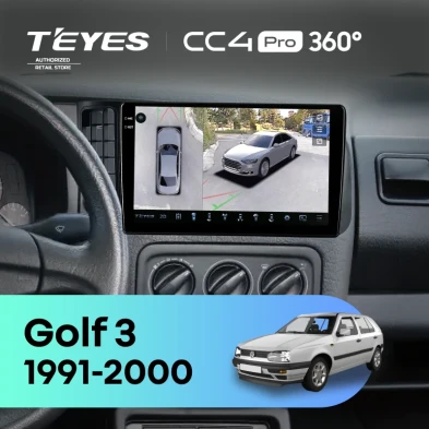 Штатная магнитола Teyes CC4 Pro 360 8/128 Volkswagen Golf 3 (1991-2000)