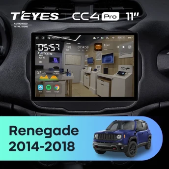 Штатная магнитола Teyes CC4 Pro 12/256 Jeep Renegade (2014-2018) (11")