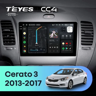 Штатная магнитола Teyes CC4 8/128 Kia Cerato 3 YD (2013-2017) F1 Тип-C