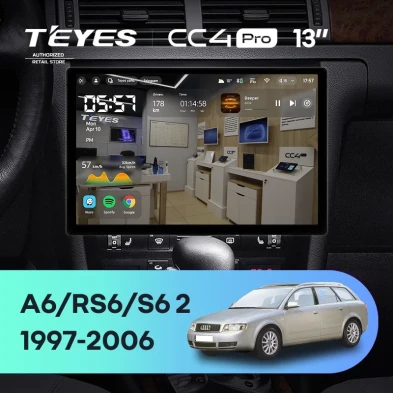 Штатная магнитола Teyes CC4 Pro 12/256 Audi S6 2 (1999-2004) (13")