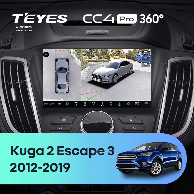 Штатная магнитола Teyes CC4 Pro 360 8/128 Ford Kuga 2 (2012-2019) Тип-B