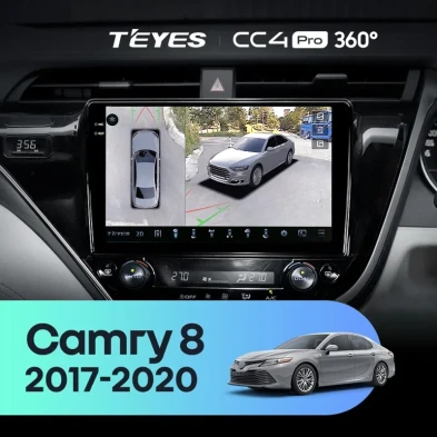 Штатная магнитола Teyes CC4 Pro 360 8/128 Toyota Camry 8 XV 70 (2017-2020) Правый руль